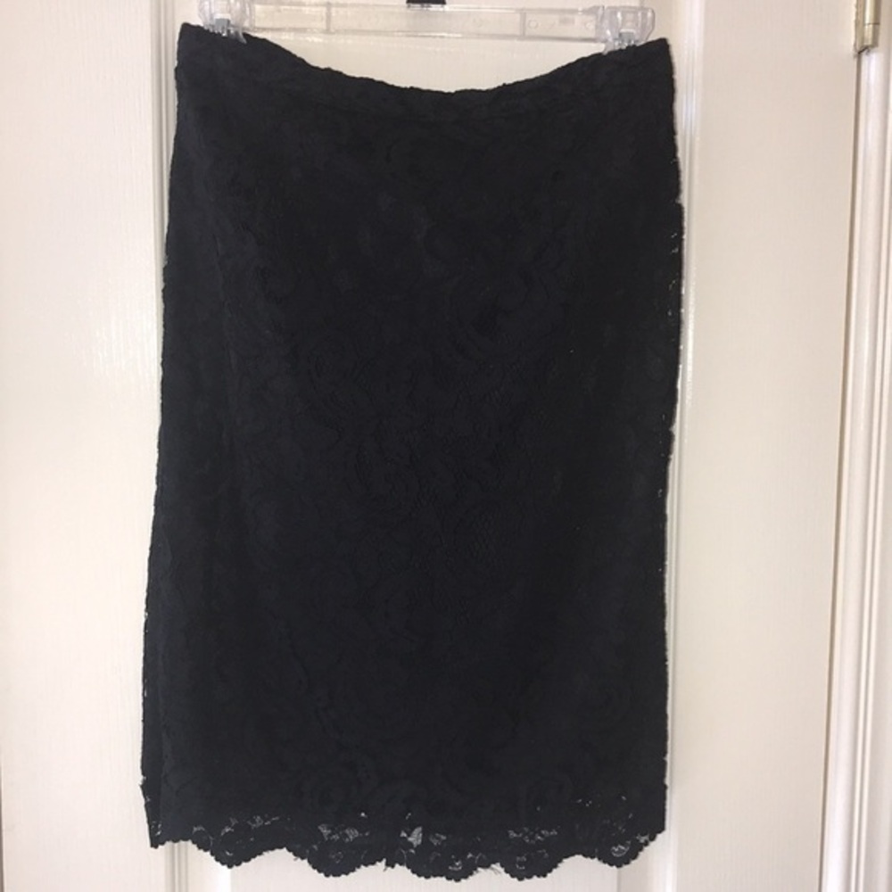 Forever Twenty One Black Lace Pencil Skirt Sz S